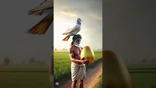 কবুতরের সোনার ডিম দিয়ে গরিব লোকটি বড়লোক হয়ে যায়#ai#farmer#pigeon#aishorts#shorts