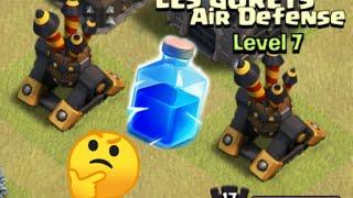 Clash of clans !!! Lightning spell vs air defence 