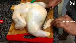 How to cut easily Whole Chicken with in 4mins Full Video || By Cinema Reels || On 2018