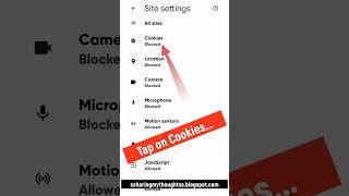 How to Enable Cookies on Google Chrome Android #shorts #googlechrome #chromesettings #chrome