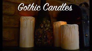 DIY Gothic Candles from Battery Powered Christmas Candles