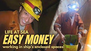 Life At Sea: INSIDE Ship’s Bilge Tanks (EXTRA MONEY SA BARKO) | Seaman Vlog