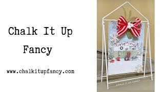 DIY Decoupage on Clearance item.  Winter decor