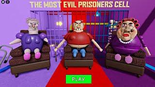 EVIL GRANDMA VS GRUMPY GRAN VS EVIL GRANDPA in BARRY'S PRISON RUN! SCARY OBBY RUN #roblox