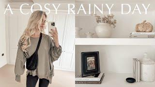 A COSY RAINY AUTUMN DAY AT HOME VLOG  baking biscoff cupcakes & a home bargains haul