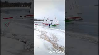 Буер -это парусная лодка , развивает скорость 120 км в час #буерак #катаемся #соревнования #байкал