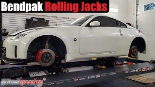 Bendpak Rolling Bridge Jack RJ7W (Taking wheels off on a 4 post lift) Babco Canada  | AnthonyJ350