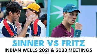 Both Jannik Sinner & Taylor Fritz's Meetings So Far  | Indian Wells 2021 & 2023 Highlights