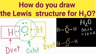 How do you draw the Lewis structure of Water,H2O? ||Water Lewis Structure||H2O Lewis Structure