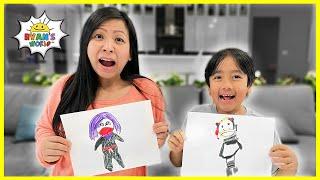 Drawing Each Other Challenge with Ryan's World Tour!!