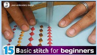 Basic embroidery stitches for beginners - Machine embroidery for beginners