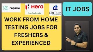 WFH Testing Jobs | Manual Testing| QA Jobs| Rd Automation Learning