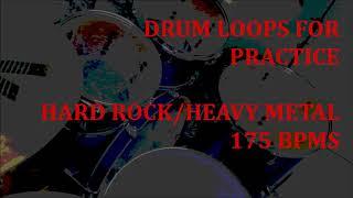 [Drum Loops For Practice] Hard Rock Heavy Metal 175 bpms