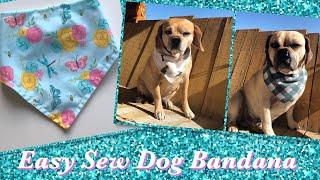 Easy Sew Dog Bandana -Tutorial For Beginners