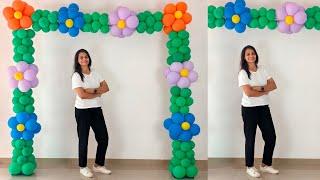 Awsome Garden Theme Birthday Decoration Ideas At Home , Balloon Decoration ,Birthday Backdrop