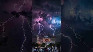 이스탄불의 하늘이 뒤틀리며 우주 폭풍이 나타난다면? / A Cosmic Storm Over Istanbul? #AI재난 #우주폭풍