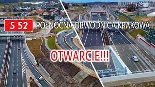 OTWARCIE! S52 - Północna Obwodnica Krakowa. RELACJA DRON