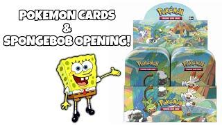 Opening *SpongeBob Krabby Patty Collectibles* & Mini Galar Pokemon Tins with my daughter!