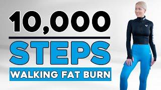 10000 STEPS IN 60 Min - Walking FAT BURN Workout to the BEAT, Super Fun, Knee Friendly, No Jumping