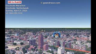 Enschede Marathon (2024): fly over the marathon course! Video of the race path.