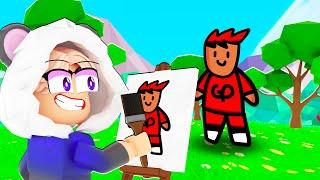 Lukisan @gameonzz Yang Aku Lukis HIDUP???  | (Roblox Malaysia)