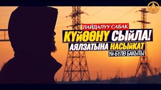 КҮЙӨӨНҮ СЫЙЛА!  АЯЛЗАТЫНА НАСЫЙКАТ. ҮЙ-БҮЛӨ БАКЫТЫ. (пайдалуу кеңештер) Шейх Чубак ажы