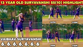 Watch : Vaibhav Suryavanshi 7 Sixes in 7 Balls in RR Practice Match of IPL 2025