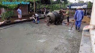 Extreme Modern Machinery Concrete Mixer Courtyard Construction Process