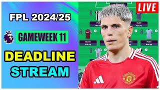 FPL Gameweek 11: DEADLINE STREAM | Live Q&A | Fantasy Premier League Tips 2024/25