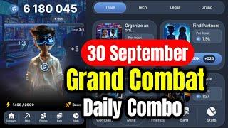 Grand Combat Daily Combo 30 September | Grand Combat Daily Combo Today