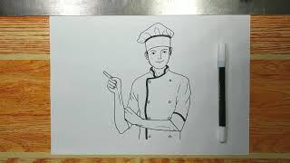 How to draw CHEF step by step