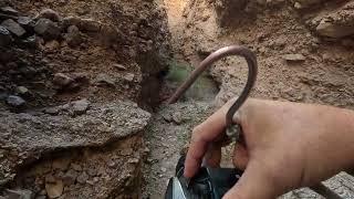 Exploring the hidden slot canyon in the mountains of Las Cruces with a friend #ADRIANUNKNOWN