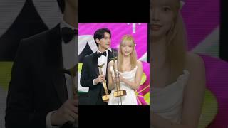 Eunchaemin winning the Best Couple on KBS Entertainment Award #lesserafim#eunchae#chaemin#hybe#kpop