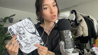 ASMR  my small art business products (whispers, tracing, stickers,..)