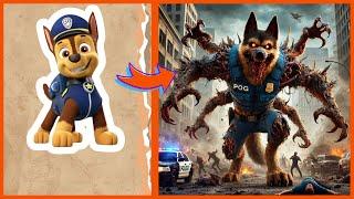 Paw Patrol Turns Into Giant Zombie Monster Destroying The City | Ai Animation Kingdom 3