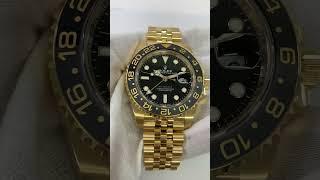 Rolex GMT-Master II 40mm Black Dial Grey Black Ceramic Bezel Jubilee Bracelet Yellow Gold 126718GRNR