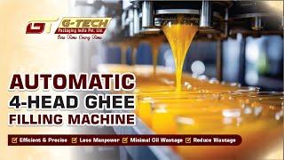 Advanced 4-Head Jar Ghee Filling Machine – Efficient, Precise, and Labor-Saving Technology