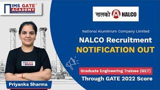 Nalco Recruitment 2022 for GET Post through GATE 2022 I No Exam only Personal Interview I