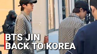 BTS Jin New York Departure & Korea Return After The Tonight show with Jimmy Fallon 2024