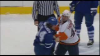 Nate Thompson vs Ryan Hollweg Dec 8, 2008