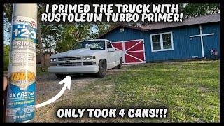 RUSTOLEUM TURBO PRIMER ONLY TOOK 4 CANS & IT CAME OUT AMAZING!