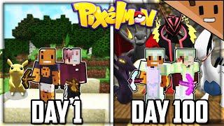 We Spent 100 Days in Minecraft PIXELMON... Here's What Happened (Duo Minecraft)