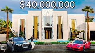 Touring a $40,000,000 DUBAI Mansion With a Beachfront GLASS Pool!