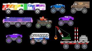 monster vehicles 6 vehicle clips (free to use) - The Kids' Picture Show