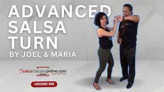 Advanced Salsa Partnerwork : Turn Combination | SalsaClassesOnline.com #salsa #salsadancing