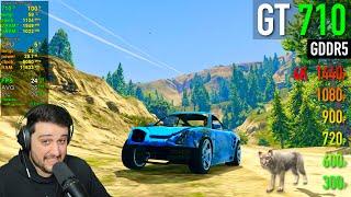 GTA 5 on the Fastest GT 710 - Still Painful!