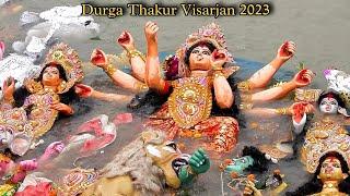 Durga Thakur Visarjan 2023 | Kolkata Babughat | Maa Durga Pratima Visarjan 2023