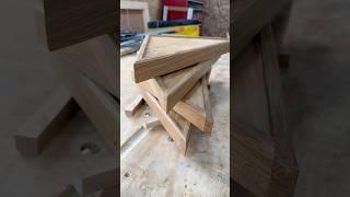 Oak corner shelves with a Rubio finish #joinery #rubiomonocoat #woodworking #satisfying #ytshorts