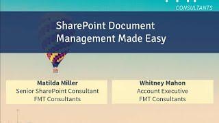 SharePoint Document Management Made Easy Webinar