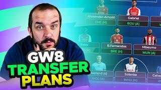 INITIAL TRANSFER PLANS FOR GAMEWEEK 8 | Fantasy Premier League Tips 2024/25